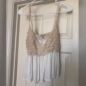 White, Flowing crop top from Charlotte Russe